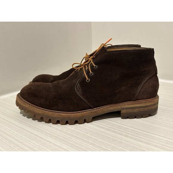 Barney’s New York Brown Suede Chukka Boots St Moritz Sole Made In Italy Size 9.5 main image 9